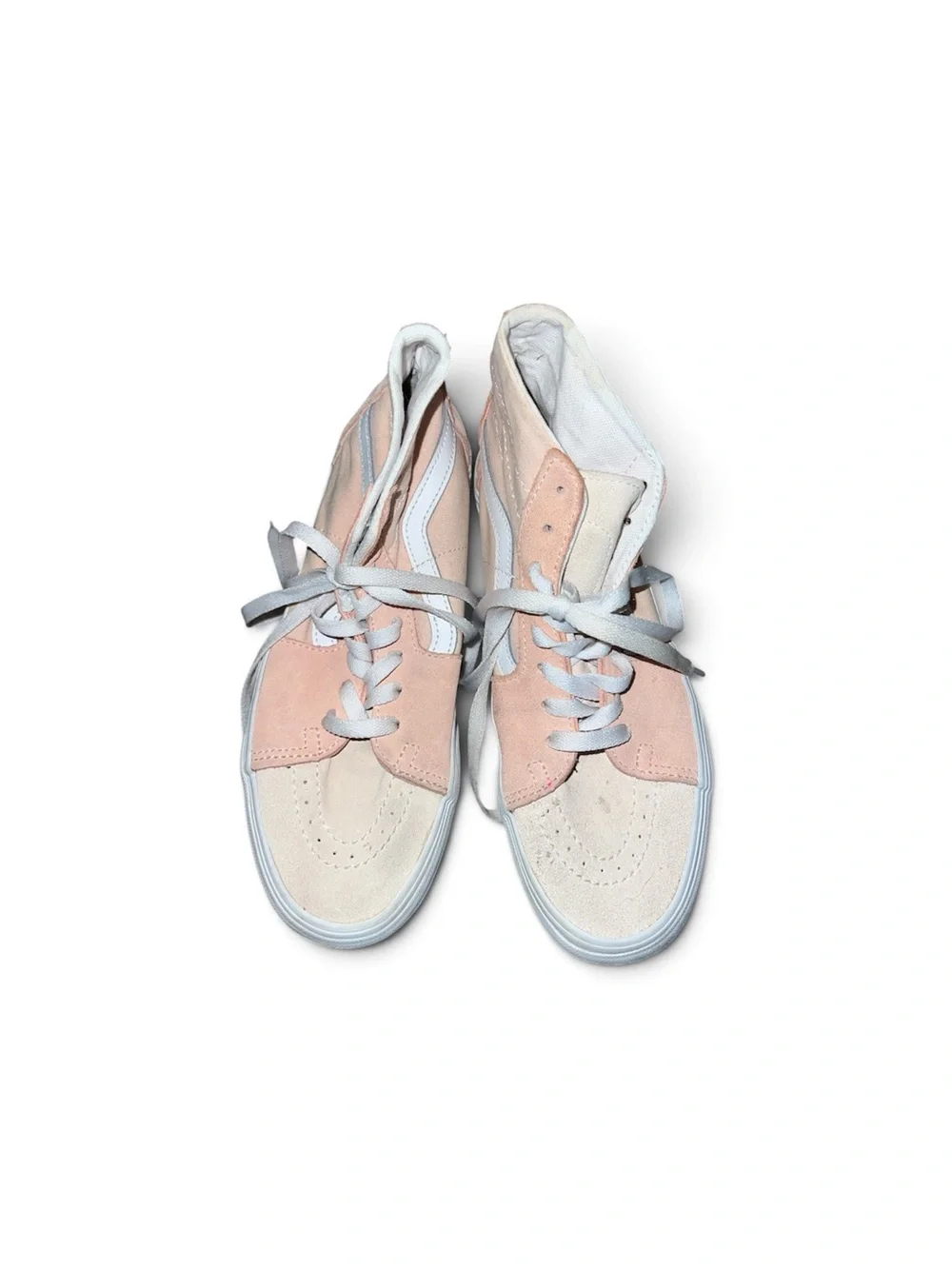 Vans Women’s High-Top Casual Sneakers in Blush and Cream